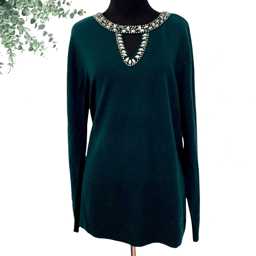 🔥 I.N.C Internacional Concepts Elegant Shirt Sweater dark green size XL